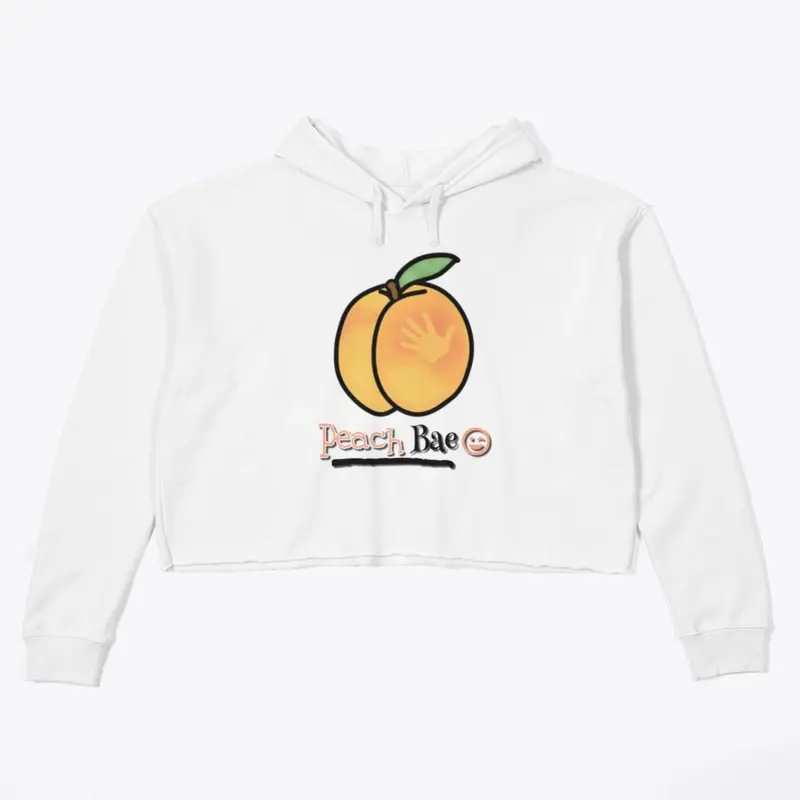 Peach Bae Crop Hoodie